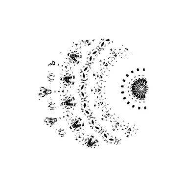 Beyaz arka planda soyut siyah nokta. vektör illüstrasyonu