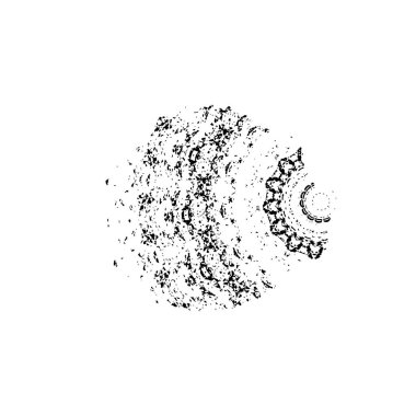 Beyaz arka planda soyut siyah nokta. vektör illüstrasyonu