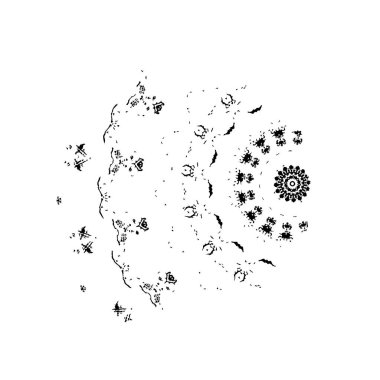 Grunge fırça darbesi, vektör çizim