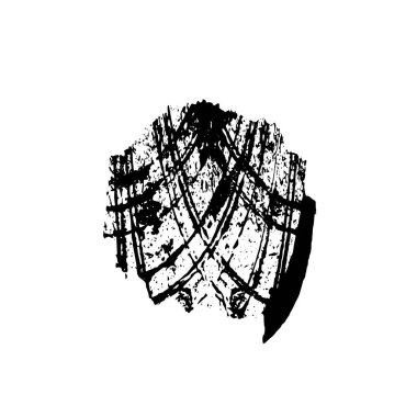 Siyah mürekkep sıçraması. grunge vektör mürekkep çizimi