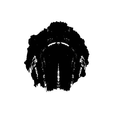 Siyah mürekkep sıçraması. grunge vektör mürekkep çizimi