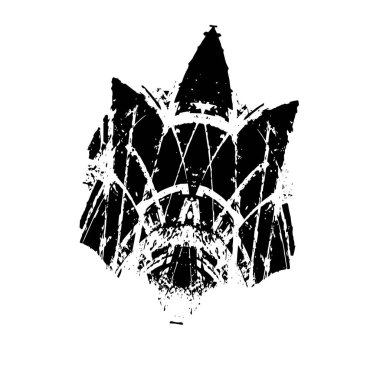 Siyah mürekkep sıçraması. grunge vektör mürekkep çizimi