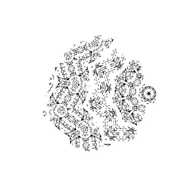 Siyah mürekkep sıçraması. grunge vektör mürekkep çizimi