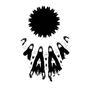 soyut mürekkep fırçası vuruş vektörü