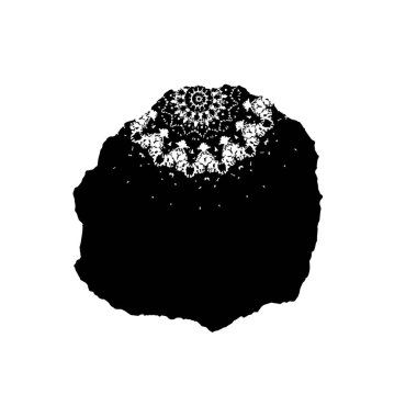 Beyaz arka planda soyut siyah nokta. vektör illüstrasyonu