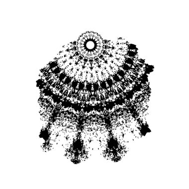 Beyaz arka planda soyut siyah nokta. vektör illüstrasyonu