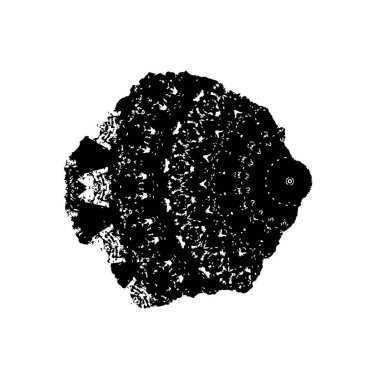 Beyaz arka planda soyut siyah nokta. vektör illüstrasyonu