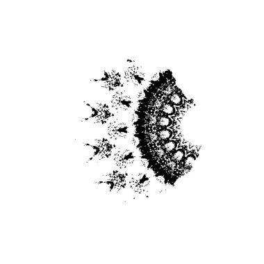 Beyaz arka planda soyut siyah nokta. vektör illüstrasyonu