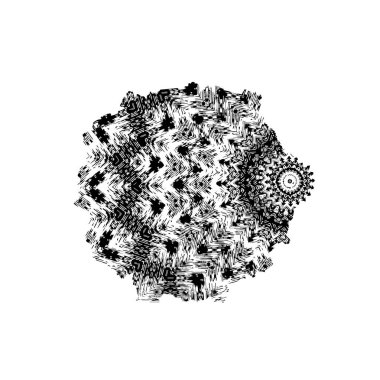 Beyaz arka planda soyut siyah nokta. vektör illüstrasyonu