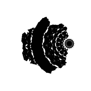 Beyaz arka planda soyut siyah nokta. vektör illüstrasyonu