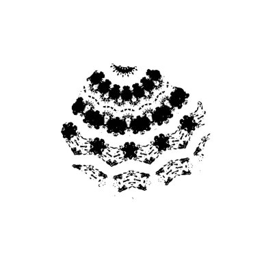 Beyaz arka planda soyut siyah nokta. vektör illüstrasyonu