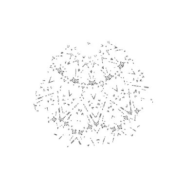 Beyaz arka planda soyut siyah nokta. vektör illüstrasyonu