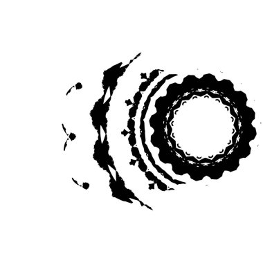 Beyaz arka planda soyut siyah nokta. vektör illüstrasyonu