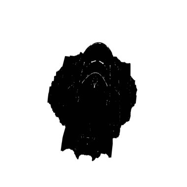 Beyaz arka planda soyut siyah nokta. vektör illüstrasyonu