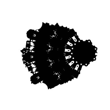 Beyaz arka planda soyut siyah nokta. vektör illüstrasyonu