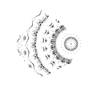 Beyaz arka planda siyah mürekkep fırça sıyrık