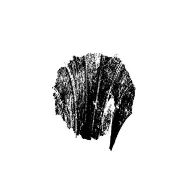 Beyaz arka planda siyah mürekkep fırça sıyrık