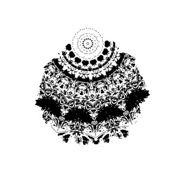 Beyaz arka planda siyah mürekkep fırça sıyrık