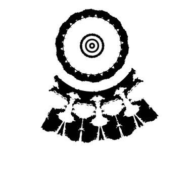 Beyaz arka planda siyah mürekkep fırça sıyrık