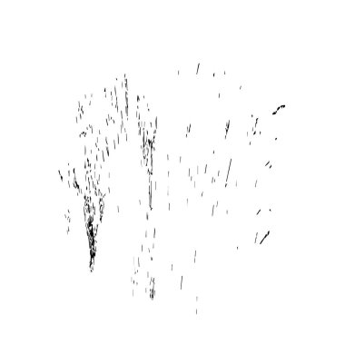 Beyaz arka planda siyah mürekkep fırça sıyrık