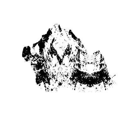 Beyaz arka planda siyah mürekkep fırça sıyrık