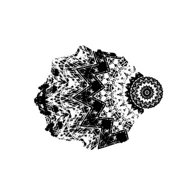 Beyaz arka planda siyah mürekkep fırça sıyrık