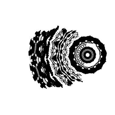 Beyaz arka planda siyah mürekkep fırça sıyrık