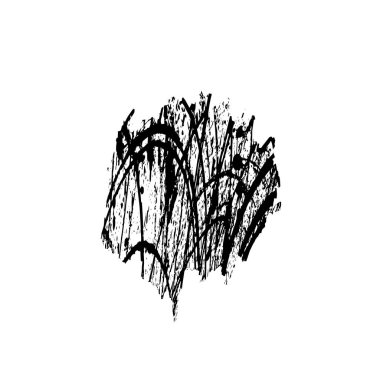 siyah ve beyaz el - çizilmiş mürekkep fırçası vuruşu