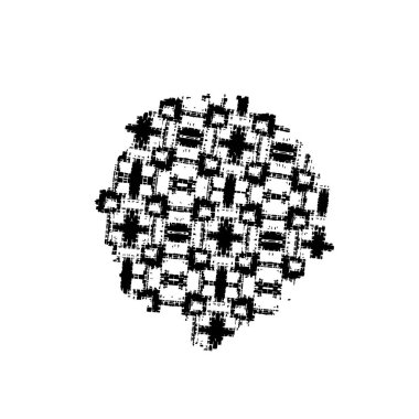 siyah ve beyaz el - çizilmiş mürekkep fırçası vuruşu