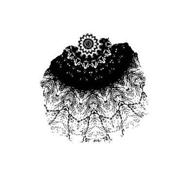 siyah ve beyaz el - çizilmiş mürekkep fırçası vuruşu