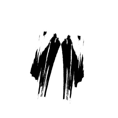 siyah ve beyaz el - çizilmiş mürekkep fırçası vuruşu