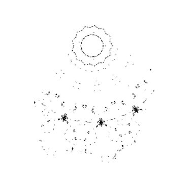 siyah ve beyaz el - çizilmiş mürekkep fırçası vuruşu