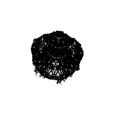 siyah ve beyaz el - çizilmiş mürekkep fırçası vuruşu