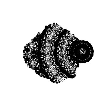 siyah ve beyaz el - çizilmiş mürekkep fırçası vuruşu