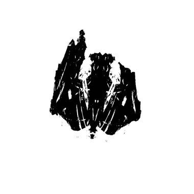 siyah ve beyaz el - çizilmiş mürekkep fırçası vuruşu