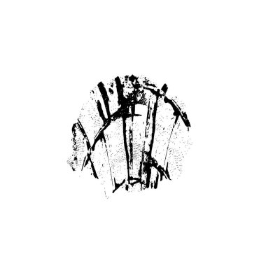 siyah ve beyaz el - çizilmiş mürekkep fırçası vuruşu