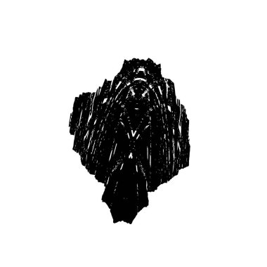 siyah ve beyaz el - çizilmiş mürekkep fırçası vuruşu