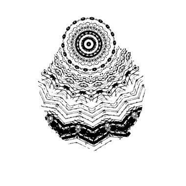 siyah ve beyaz el - çizilmiş mürekkep fırçası vuruşu