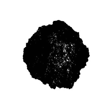 Siyah mürekkep lekesi. Beyaz arkaplanda soyut el boyama ögesi