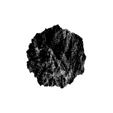 Siyah el boyalı fırça darbesi