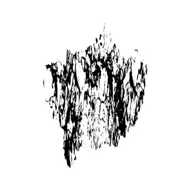 Siyah mürekkep lekesi. Beyaz arkaplanda soyut el boyama ögesi