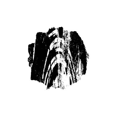 Siyah mürekkep lekesi. Beyaz arkaplanda soyut el boyama ögesi