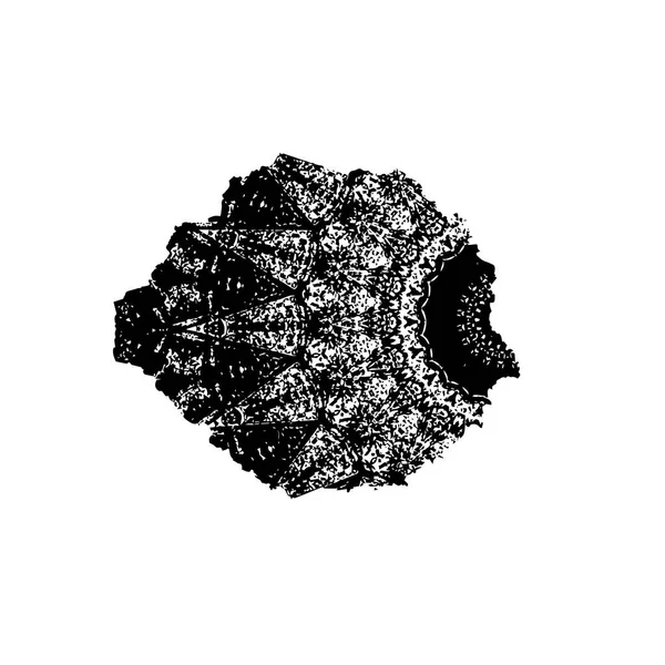 Beyaz arka planda soyut siyah nokta. vektör illüstrasyonu