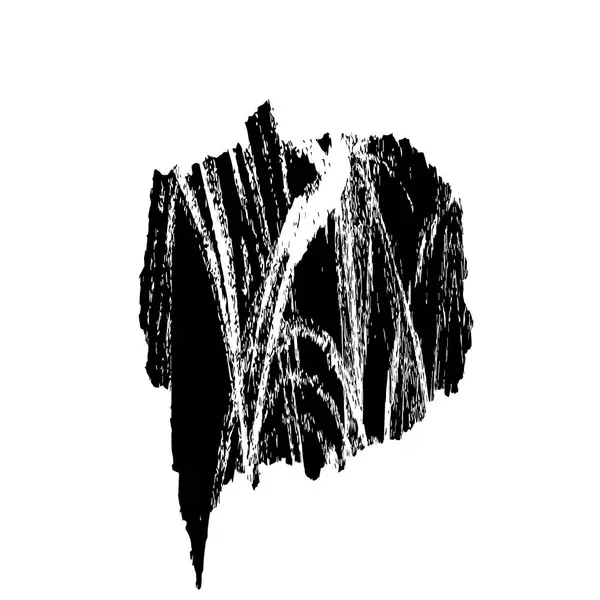 Tache Noire Abstraite Sur Fond Blanc Illustration Vectorielle — Image vectorielle
