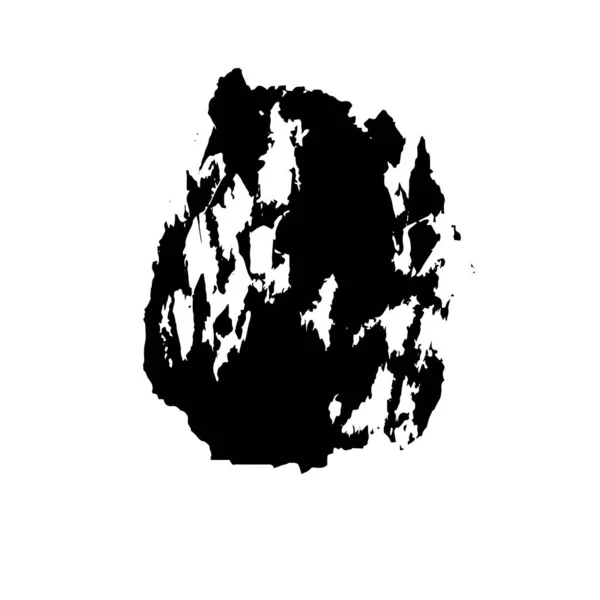 Tache Noire Abstraite Sur Fond Blanc Illustration Vectorielle — Image vectorielle