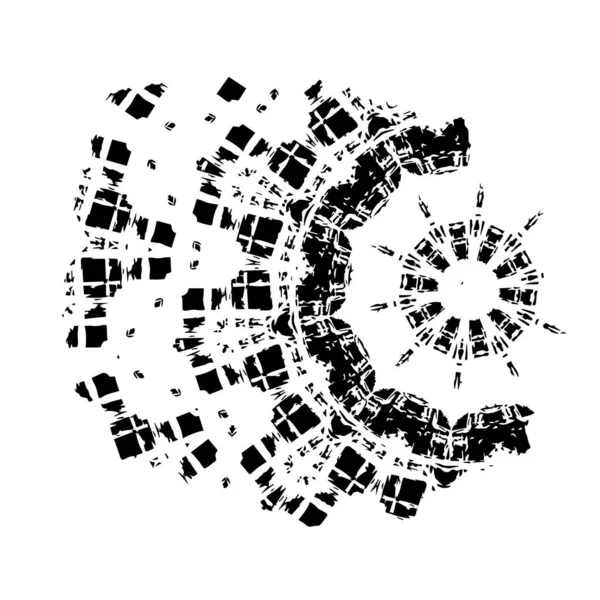 Beyaz arka planda soyut siyah nokta. vektör illüstrasyonu