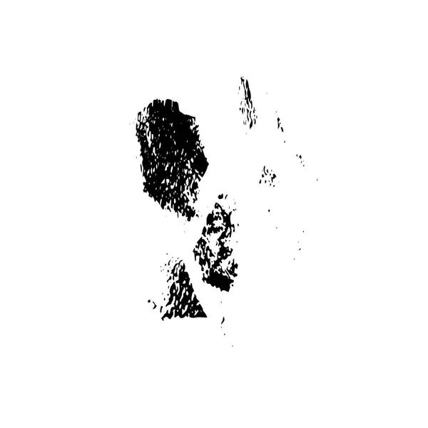 Abstracte Zwarte Vlek Witte Achtergrond Vectorillustratie — Stockvector