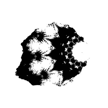 Beyaz arkaplanda kısmi mandala geometrik izi