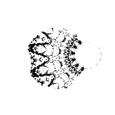 Beyaz arkaplanda kısmi mandala geometrik izi