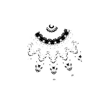 Beyaz arkaplanda kısmi mandala geometrik izi